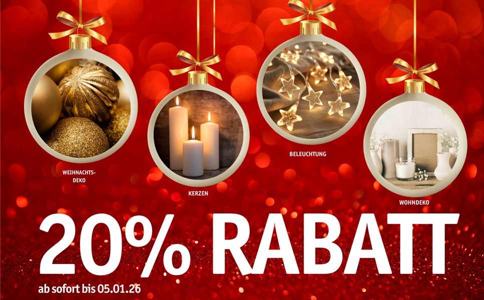 20% auf viele Artikel - Weihnachts-Sale