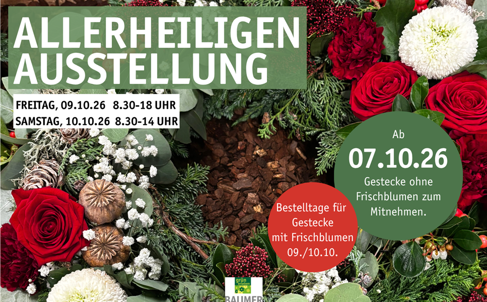 9. und 10. Oktober - Allerheiligenausstellung